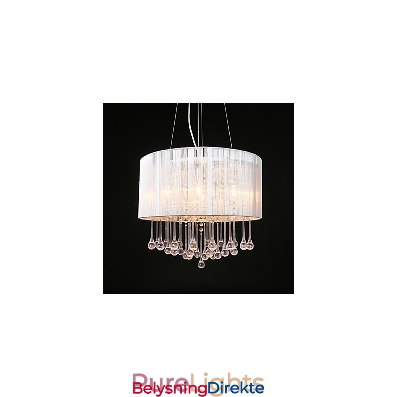 Trommependel Moderne 4-Lyss Viklingslampeskjerm Krystalllysekrone Lysekrone Moderne Minimalistisk Design