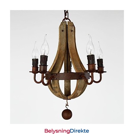 Vintage Mini-Stil Maleri Av Tre Og Bambus Lysekrone