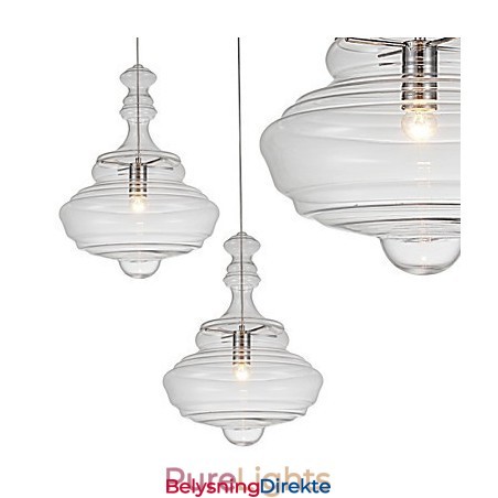 Kunstnerisk Pendellampe Med 1 Lys Moderne Simplicity Fargeløst Klart Glass