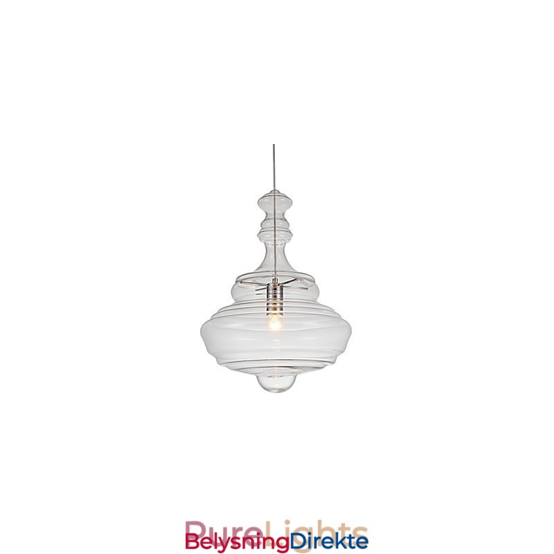 Kunstnerisk Pendellampe Med 1 Lys Moderne Simplicity Fargeløst Klart Glass
