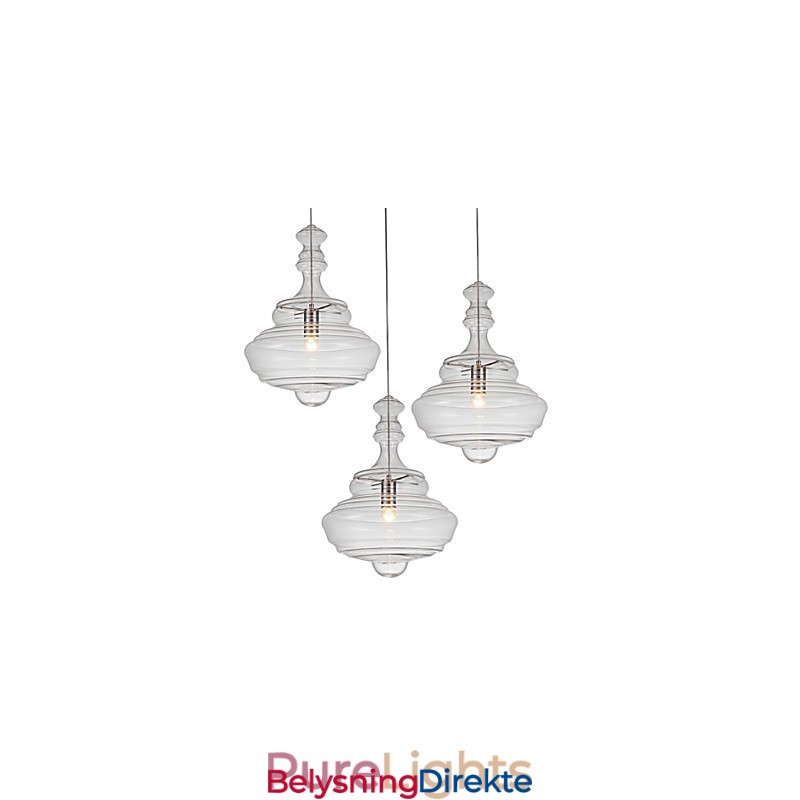 Kunstnerisk Pendellampe Med 1 Lys Moderne Simplicity Fargeløst Klart Glass