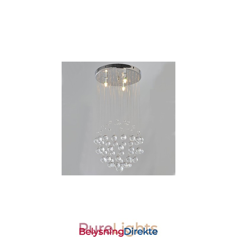 Tradisjonell Klassisk Krystallkrom Metall Innfelt Montering