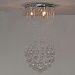 Tradisjonell Klassisk Krystallkrom Metall Innfelt Montering