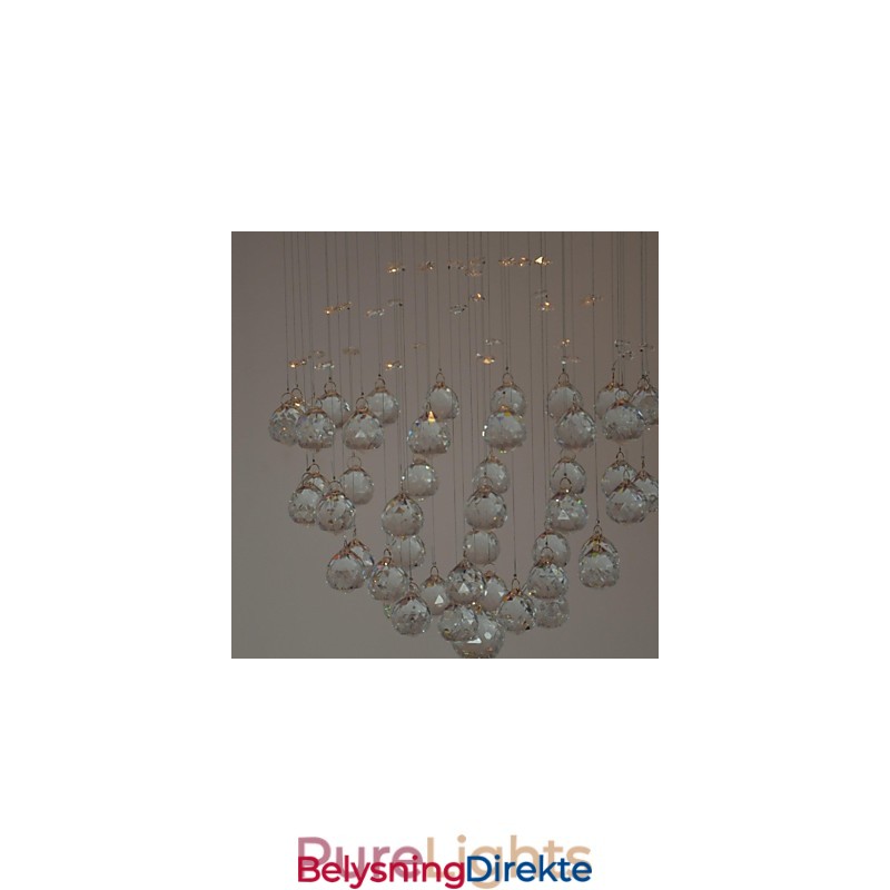 Tradisjonell Klassisk Krystallkrom Metall Innfelt Montering