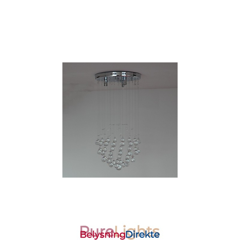 Tradisjonell Klassisk Krystallkrom Metall Innfelt Montering