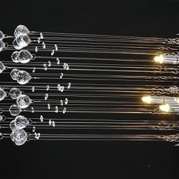 Tradisjonell Klassisk Krystallkrom Metall Innfelt Montering