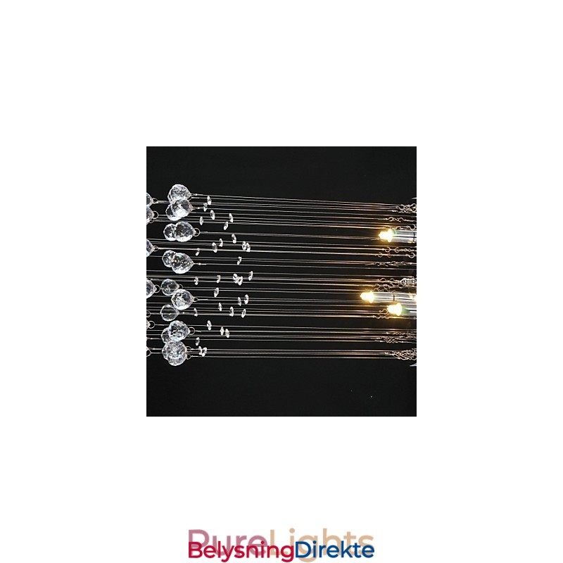 Tradisjonell Klassisk Krystallkrom Metall Innfelt Montering