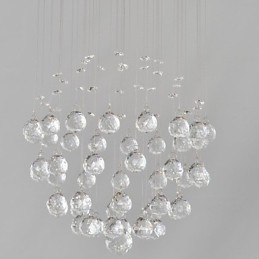 Tradisjonell Klassisk Krystallkrom Metall Innfelt Montering