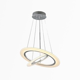 Akryl Pendellampe I Taket, Hengende Lysekronelamper Med 2 Ringer