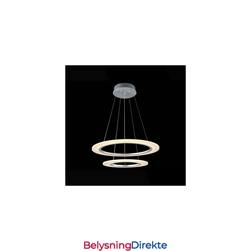 Akryl Pendellampe I Taket, Hengende Lysekronelamper Med 2 Ringer