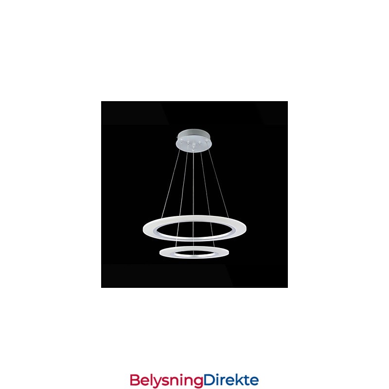 Akryl Pendellampe I Taket, Hengende Lysekronelamper Med 2 Ringer