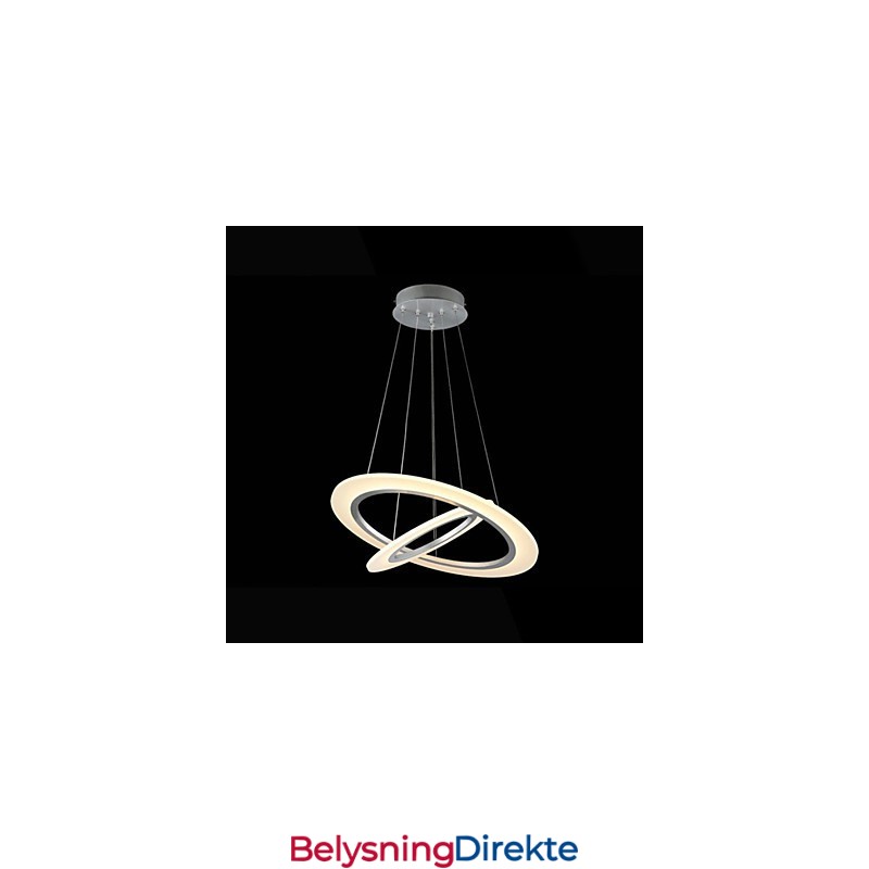 Akryl Pendellampe I Taket, Hengende Lysekronelamper Med 2 Ringer