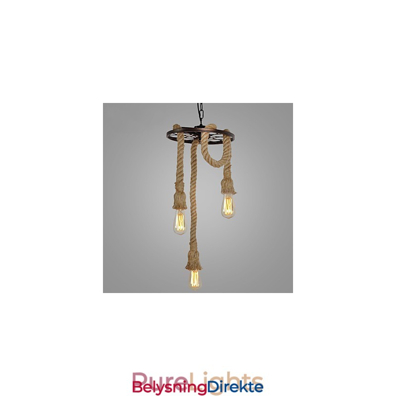 Retro Mini-Stil Galvanisert Metall Pendellampe