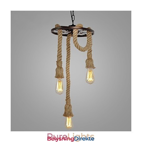 Retro Mini-Stil Galvanisert Metall Pendellampe