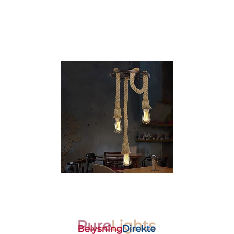 Retro Mini-Stil Galvanisert Metall Pendellampe