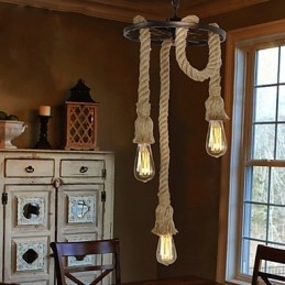 Retro Mini-Stil Galvanisert Metall Pendellampe