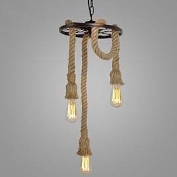 Retro Mini-Stil Galvanisert Metall Pendellampe