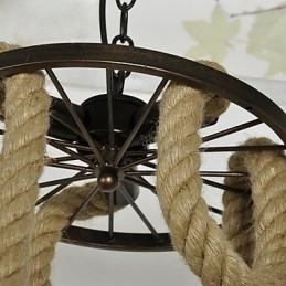 Retro Mini-Stil Galvanisert Metall Pendellampe