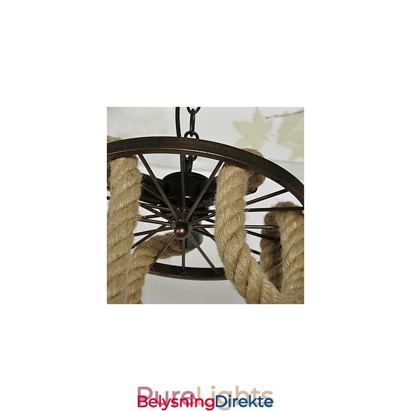 Retro Mini-Stil Galvanisert Metall Pendellampe