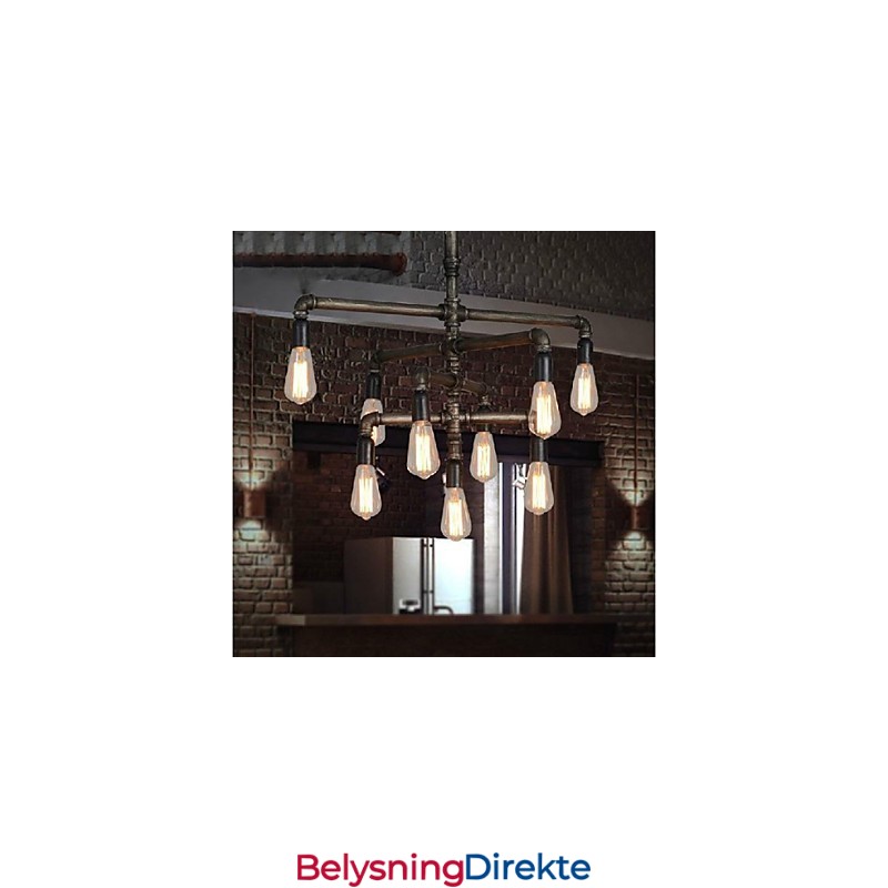 Tradisjonell Klassisk Vintage Retro Lanterne Landlig Maleri Metall Pendellampe