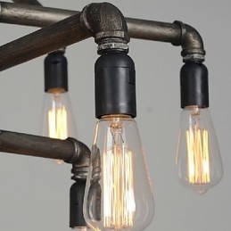 Tradisjonell Klassisk Vintage Retro Lanterne Landlig Maleri Metall Pendellampe