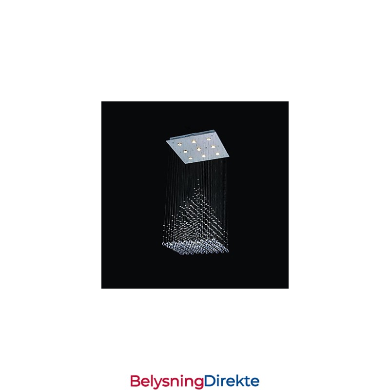 Moderne Samtids Krystall Krom Metall Innfelt Montering