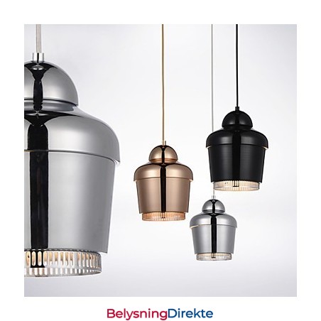 Pendellampe 1 Lys Moderne Enkelhet Gyllen Krom Svart Hvit Karbonstål Metalllysekrone