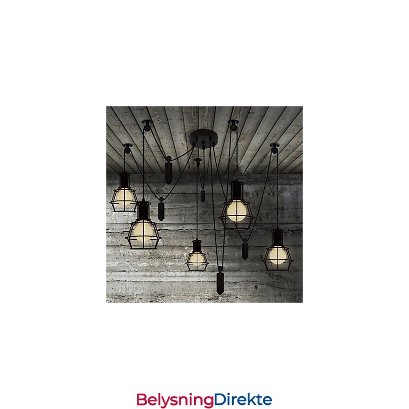 Lysekrone Med 5 Hoder, Rustikk, Hytte, Vintage, Retro, Landlig, Metall