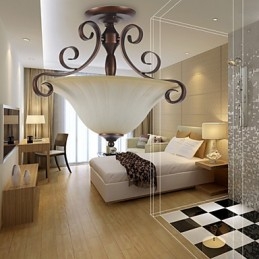 5 Vintage Mini-Maleri Metall Anhengslamper