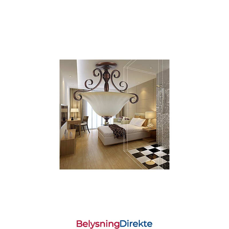 5 Vintage Mini-Maleri Metall Anhengslamper