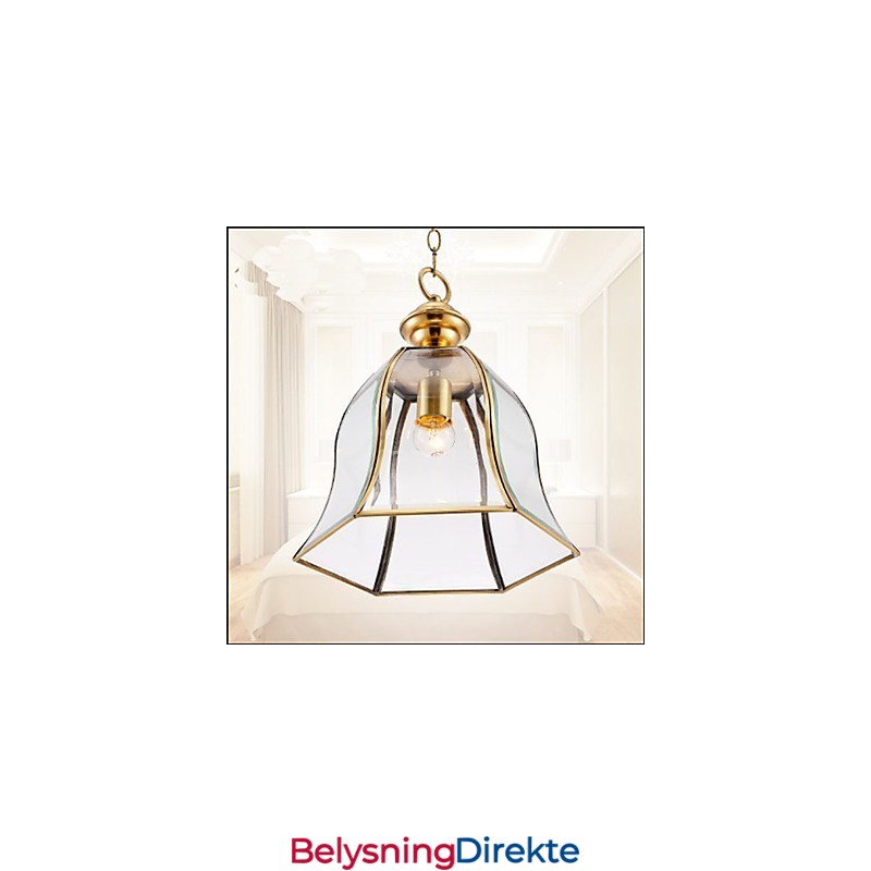 Amerikansk Landlig Liten Anheng I Kobber, Enkelt Glass