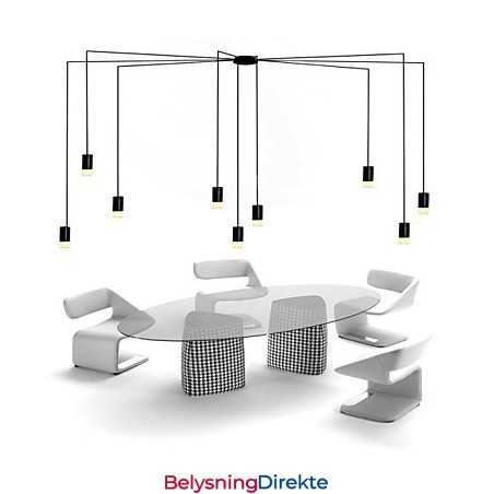 Nord-Europa Pendellampe Med Geometrisk Ledningsdesign