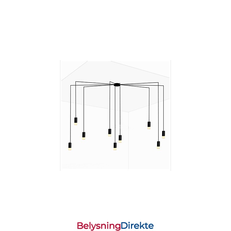 Nord-Europa Pendellampe Med Geometrisk Ledningsdesign