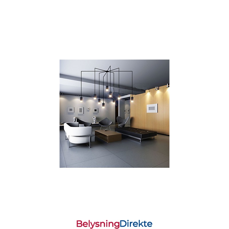 Nord-Europa Pendellampe Med Geometrisk Ledningsdesign