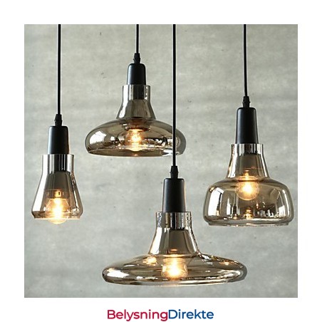 Kontraktert Og Moderne Skyggemote-Dekorasjonslysekrone I Glass