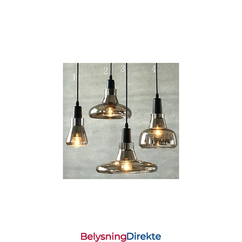 Kontraktert Og Moderne Skyggemote-Dekorasjonslysekrone I Glass