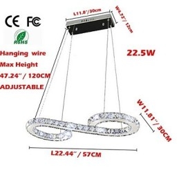 Modell Pendellampe Moderne Krystalllamper Belysning Luksuriøse Taklamper