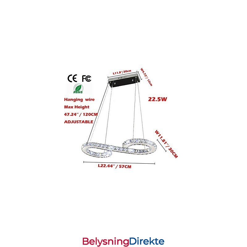 Modell Pendellampe Moderne Krystalllamper Belysning Luksuriøse Taklamper