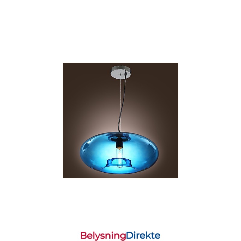 Pendellampe Moderne Design Blå Glasspære Inkludert