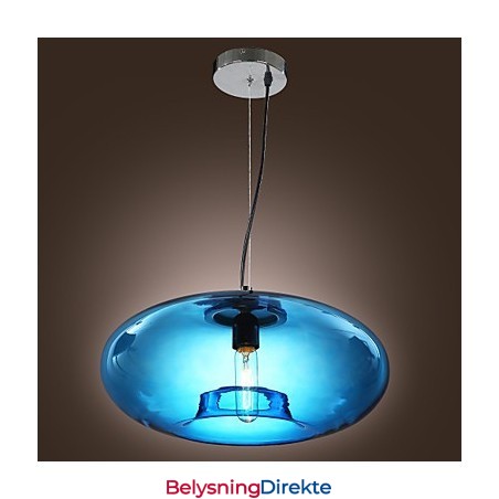 Pendellampe Moderne Design Blå Glasspære Inkludert