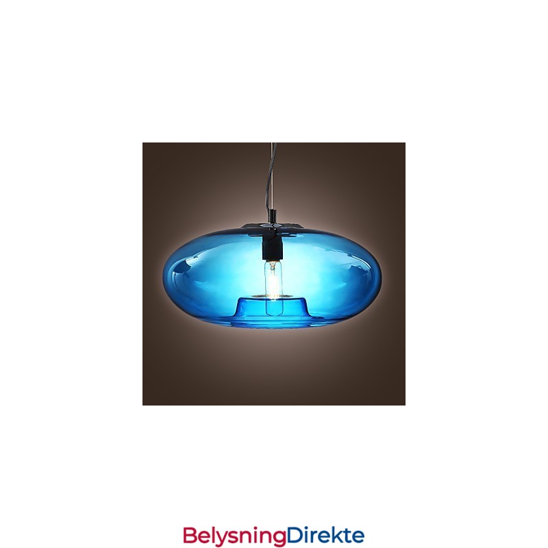 Pendellampe Moderne Design Blå Glasspære Inkludert