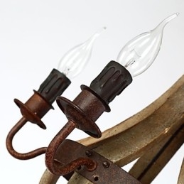 Vintage Mini-Stil Maleri Av Tre Og Bambus Lysekrone