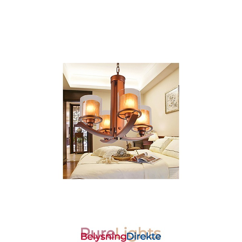 Tradisjonell Klassisk Retro Mini-Stil Maleri Metalllysekrone