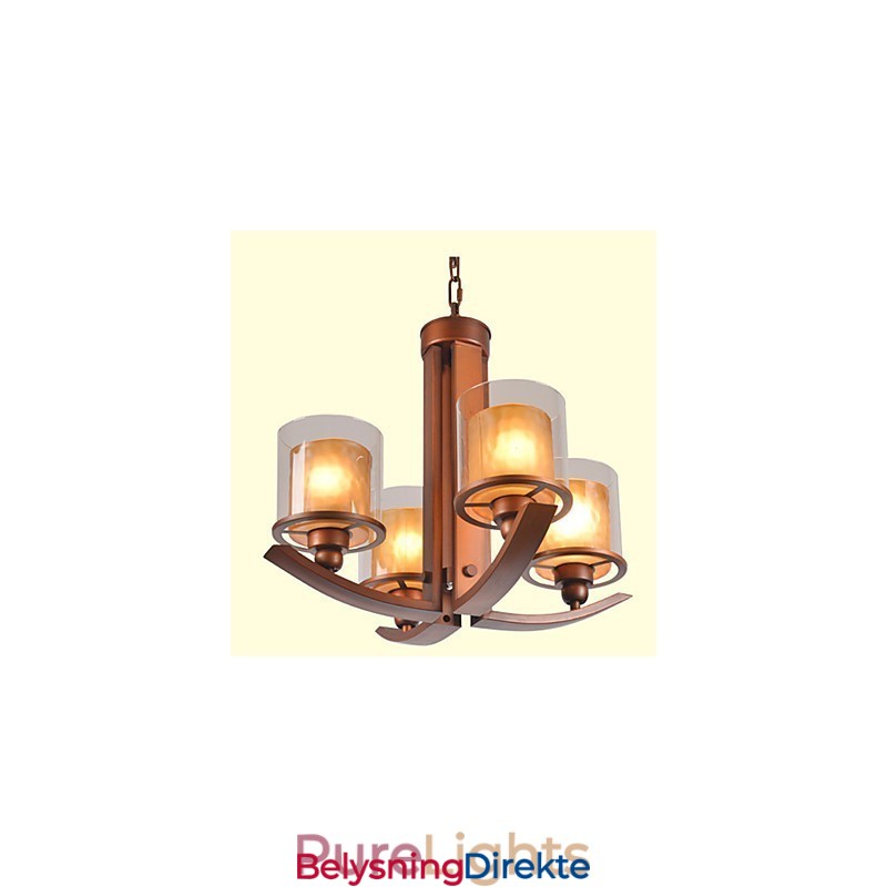 Tradisjonell Klassisk Retro Mini-Stil Maleri Metalllysekrone