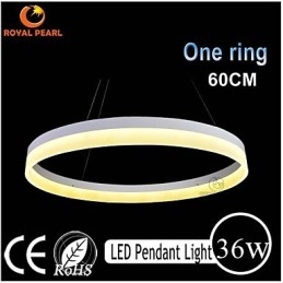 1 Ring 3 Rings Art Deco-Lysekrone 60 Cm Pendellampe 36W