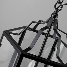 Tradisjonell Klassisk Vintage Retro Lanterne Landlig Mini-Stil Maleri Metall Pendellampe Spisestue