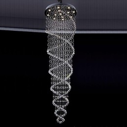 Moderne Samtids Tradisjonell Klassisk Rustikk Hytte Vintage Landlig Øy Krystall Galvanisert Metall Pendellampe