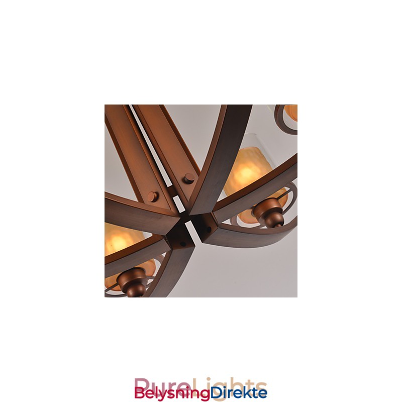 Tradisjonell Klassisk Retro Mini-Stil Maleri Metalllysekrone