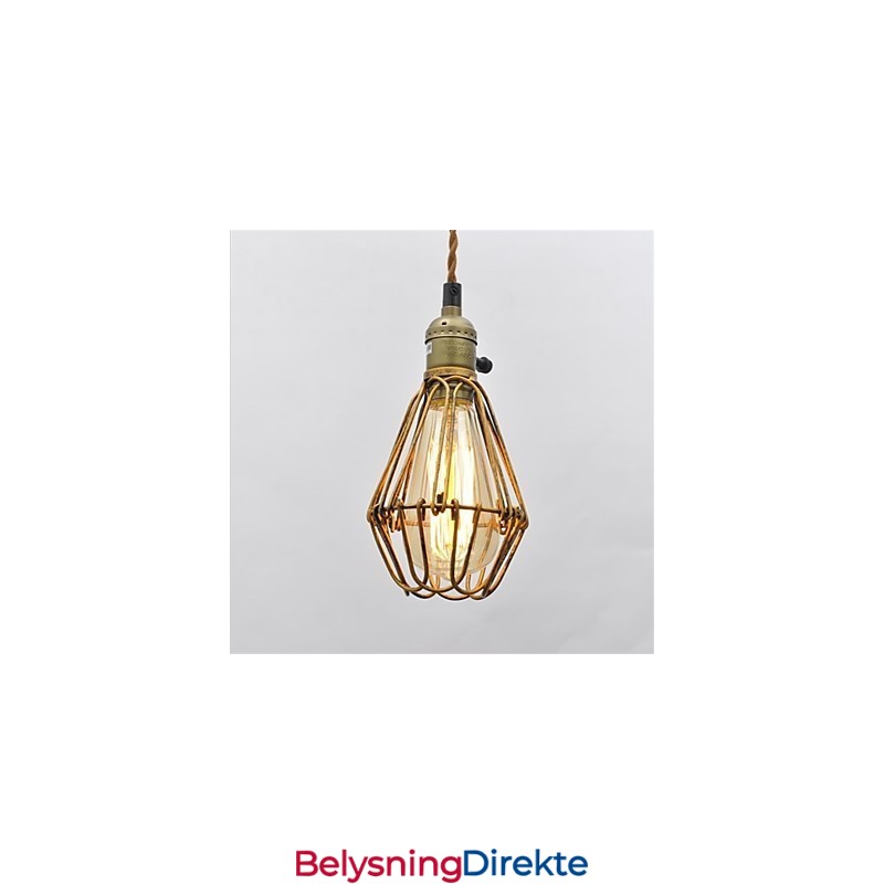 Amerikansk Landlig Vintage Enkelthodet Lotus Jernlysekrone