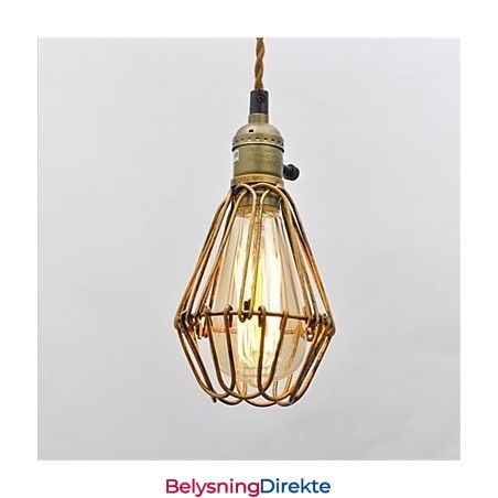 Amerikansk Landlig Vintage Enkelthodet Lotus Jernlysekrone